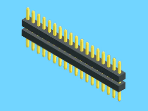 PH1.0间距双塑直排针全系列