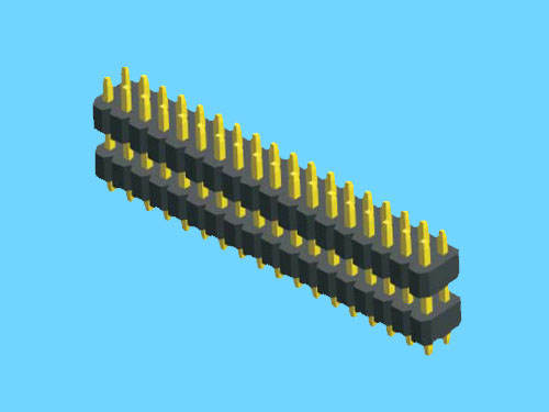 PH1.0 间距双排双塑排针